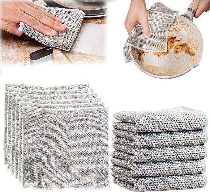 Multifunctional Wire Dish Cloth - Pack Of 5