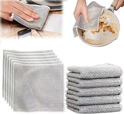 Multifunctional Wire Dish Cloth - Pack Of 5