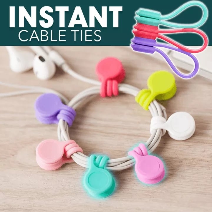 Snap-On Magnetic Cable Ties - Pack Of 5