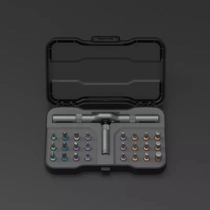 DIY screwdriver 24 in 1, switchable screwdriver shape to adapt to various home repairs, cool home repair tool box, compact and portable, does not take up space ratchet screwdriver