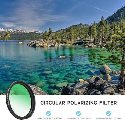 52mm Clip-0n CPL Phone CameraLens Filter Kit