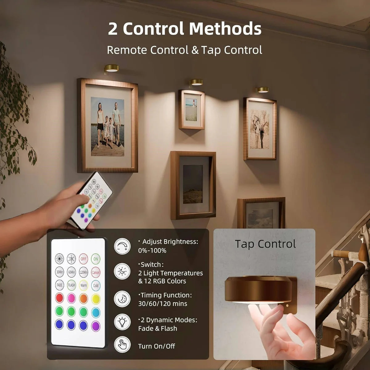 🎁Picture Lights For Wall With 3 Color Temps