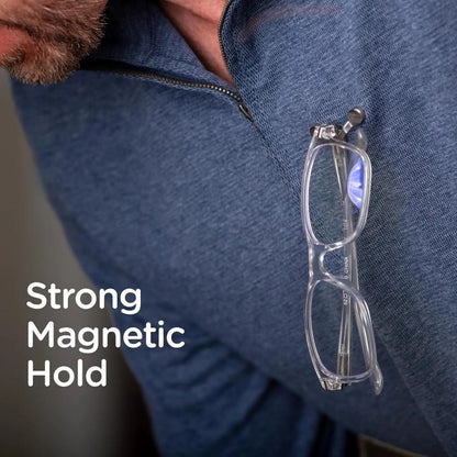 Pack Of 3 Magnetic Eyeglass Holder Clip – Glasses, Sunglasses, ID Badge & Headphone Holder