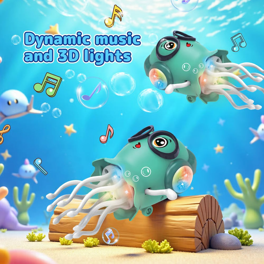 🏆Hot Sale⚡Magic Dancing Jellyfish Toy： LED Lights, Music & Smart Obstacle Avoidance