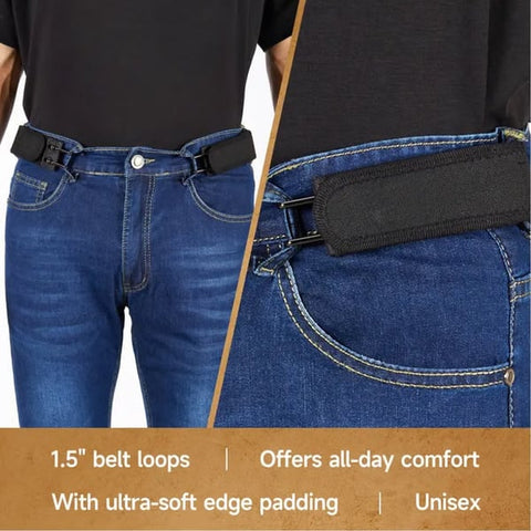 Tactical Metal Hook Elastic Belt (Unisex) 2Pcs