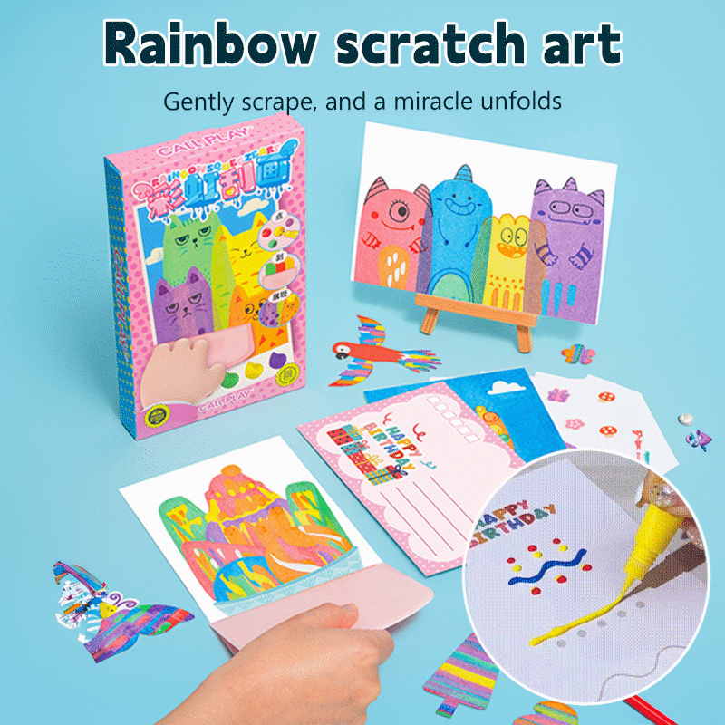 DIY Rainbow Scratch Art