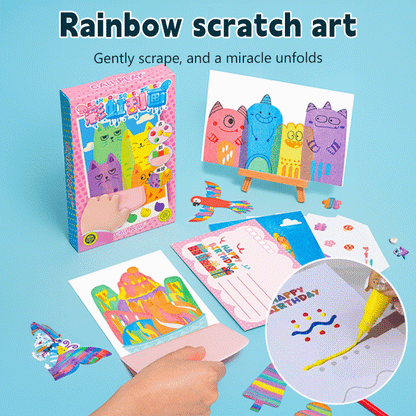 DIY Rainbow Scratch Art