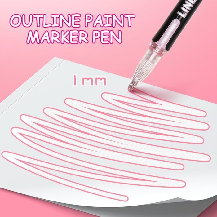 Super Squiggles Outline Marker pen - 12 Colors
