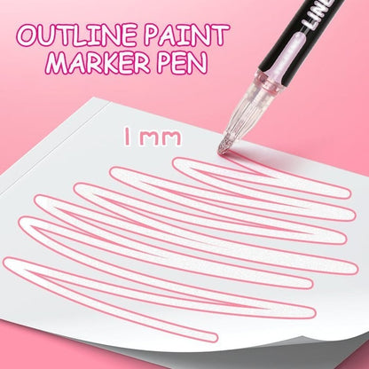 Super Squiggles Outline Marker pen - 12 Colors