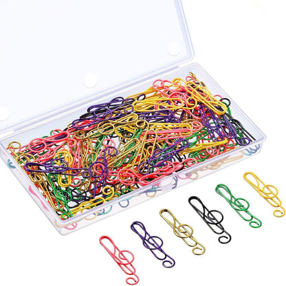 Music Multicoloured Metal Paper Clips - Pack Of 100