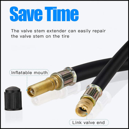 Universal Flexible Tire Valve Extenders for Car, Motorcycle, RV, Truck, Bike, Scooter