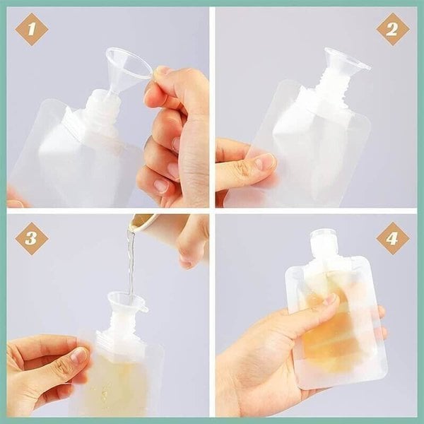 Portable Travel Fluid Makeup Packing Bag - Pack Of 5
