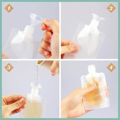 Portable Travel Fluid Makeup Packing Bag - Pack Of 5