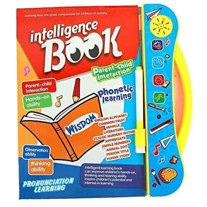 Intelligence E-Book for Kids - Activities with Numbers, Shapes, Animals Phonetic Learning Book for Toddlers + 1 Pencil Pouch FREE