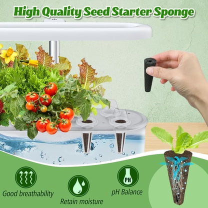 Seed Pods Replacement Root Growth Sponges Compatible with AeroGarden(50pcs Pack)