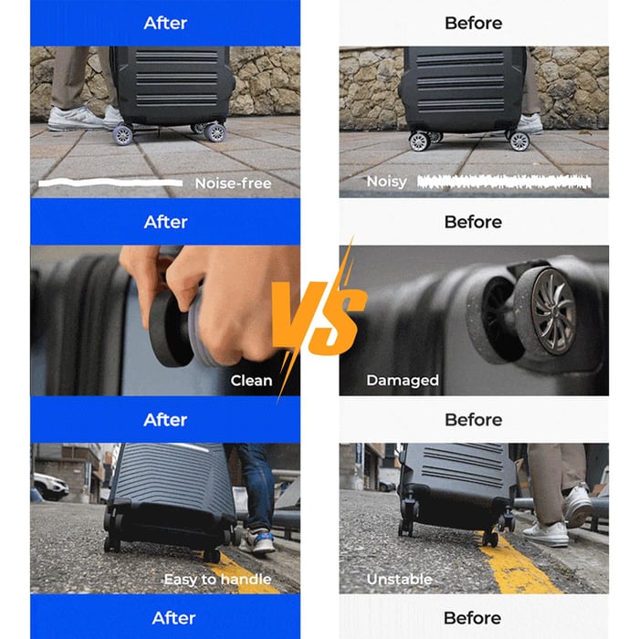 Luggage Wheel Protection Covers for 8 Spinner Wheels Luggage - Pack Of 8