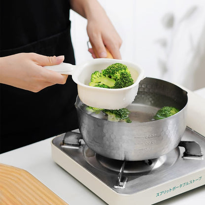 Kitchen Dual-Layer Draining Basket with Handle