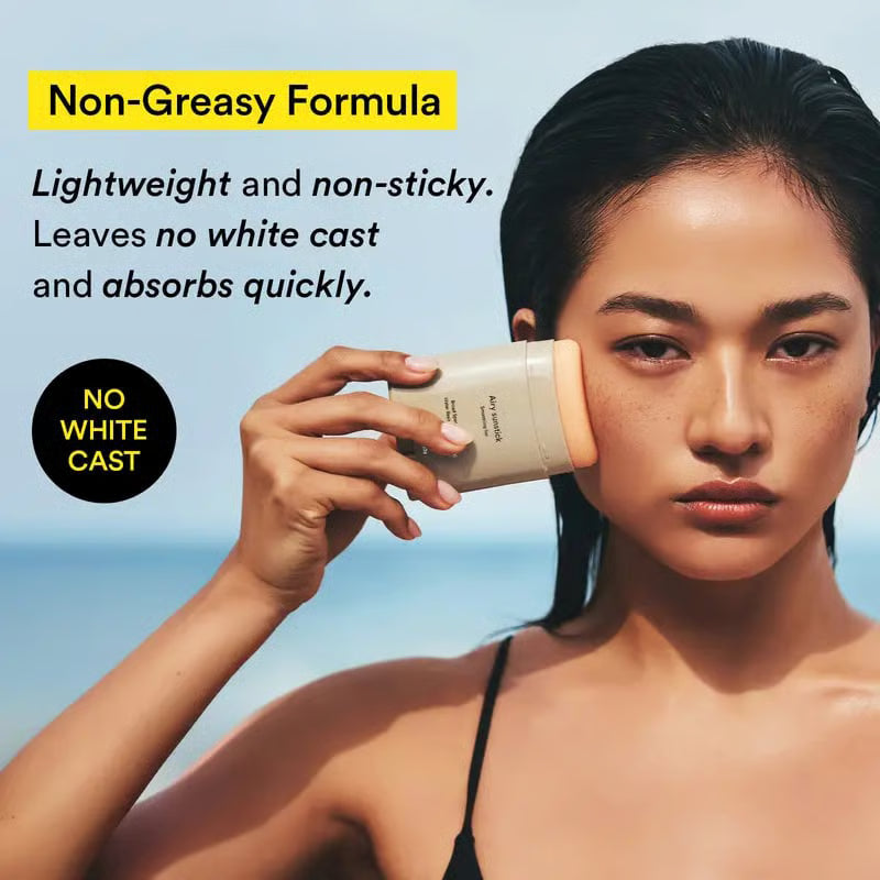Airy Sunstick Smoothing Bar SPF50 (Single/Duo) | Matt Finish, Non-Sticky Sun Protection for Face and Body, Long-lasting, UV Protector sunscreen(0.81 oz)
