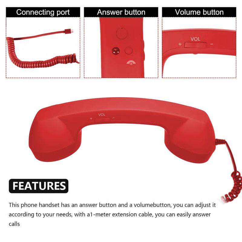 ☎️ Retro telephone handset with Type-C interface 📞