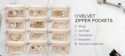 Travel Jewelry Box with Small Pouches