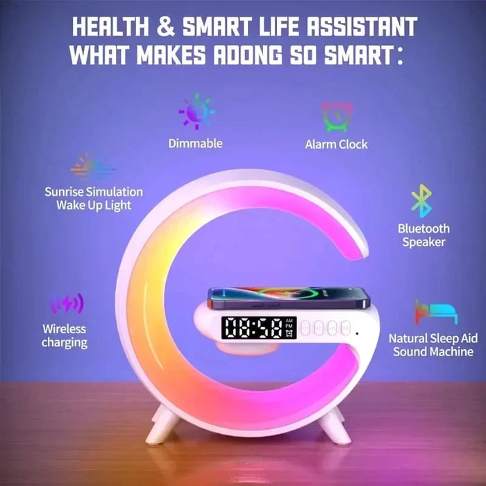 LED G-Lamp Wireless charger RGB Light Bluetooth Speaker