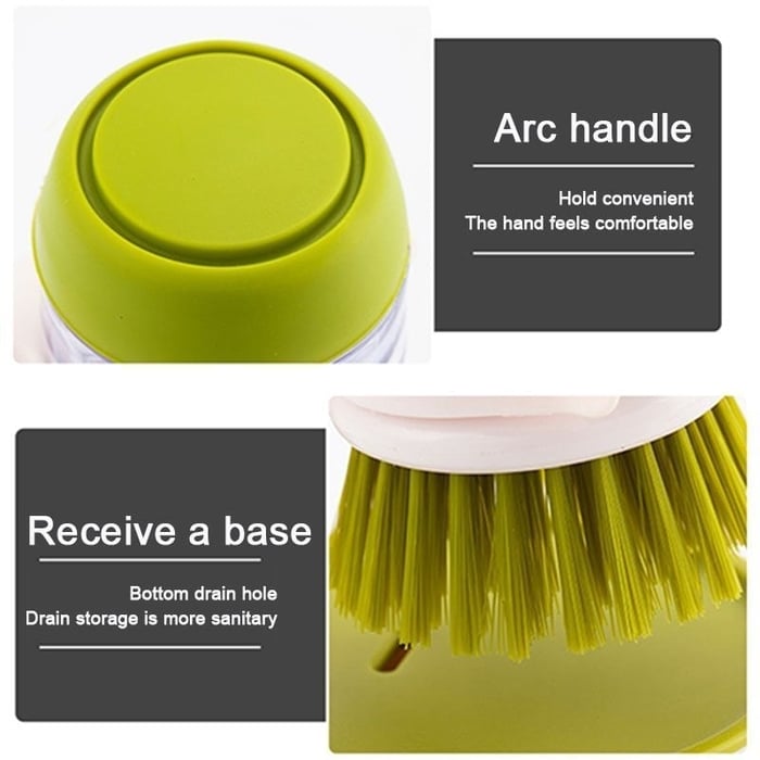 Kitchen Soap Dispensing Palm Brush