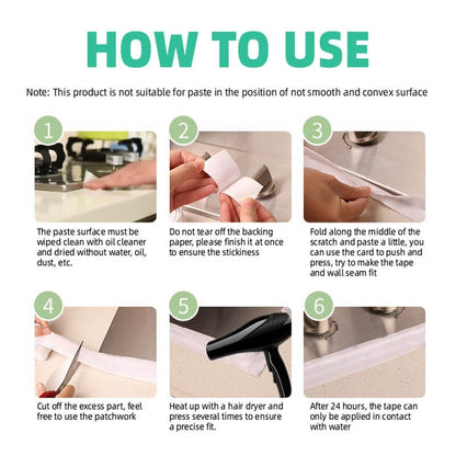 Magic Anti-Mold Peel & Stick Self Adhesive Caulk Tape Strip