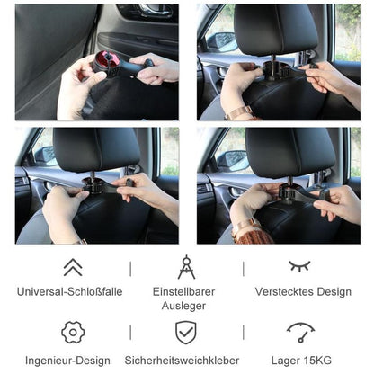 Headrest mount car hook