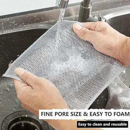 Multifunctional Wire Dish Cloth - Pack Of 5