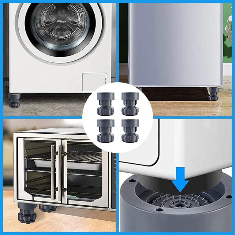 Height-Adjustable Washing Machine Stand - Pack Of 4