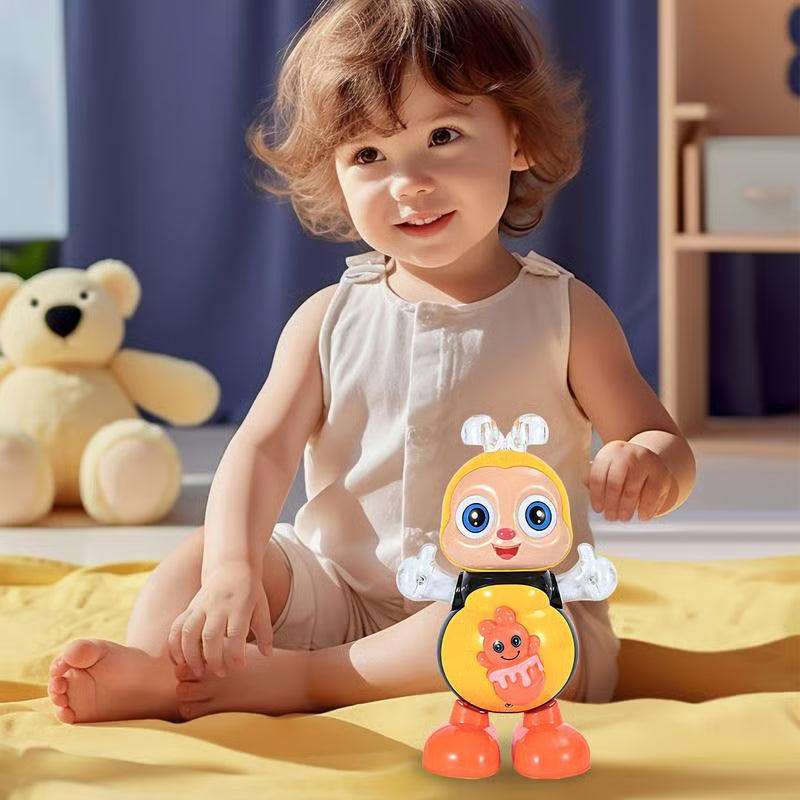🎁Electric Dancing Bee Toy for Kids, Interactive Light & Music Learning Toy, Fun Educational Gift for Children