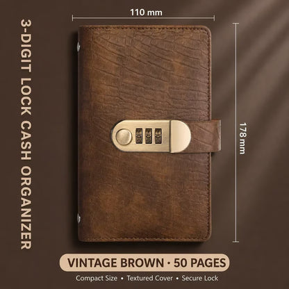 VaultMate™ Savings Book – Lockable Cash Organizer & Savings Planner