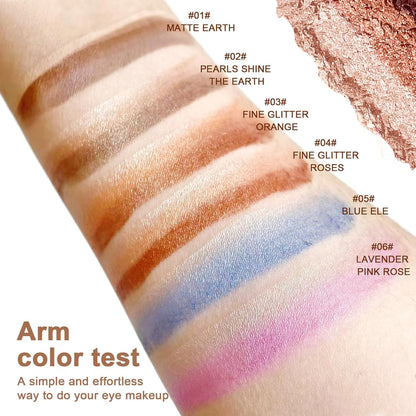 3-Shade Cream Eyeshadow Stick – Smooth Blendable Eye Makeup (Pack of 6)