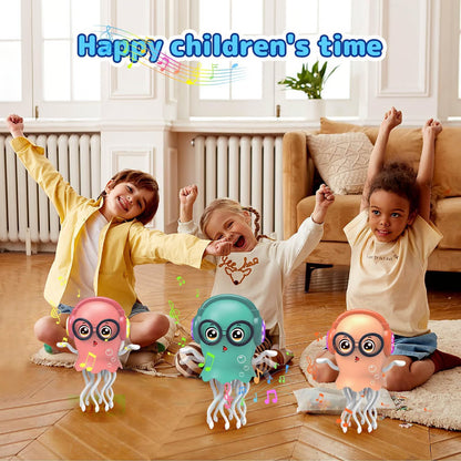 🏆Hot Sale⚡Magic Dancing Jellyfish Toy： LED Lights, Music & Smart Obstacle Avoidance