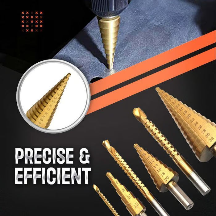 6 PCS HSS Titanium Coated Drill Bit Set