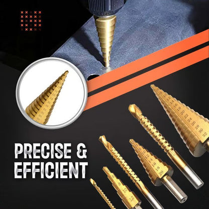 6 PCS HSS Titanium Coated Drill Bit Set