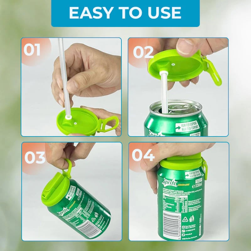 Straw Soda Can Lid - 1 PCS
