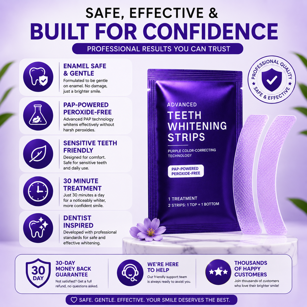 Purple Whitening Strip - Pack of 14 Strips