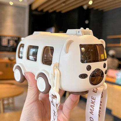 Portable Water Cup in Bus Shape with Strap（16.9 Oz）