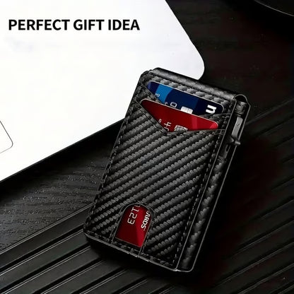 Pop-Up Slim Wallet for Men – RFID Blocking Aluminium Card Holder