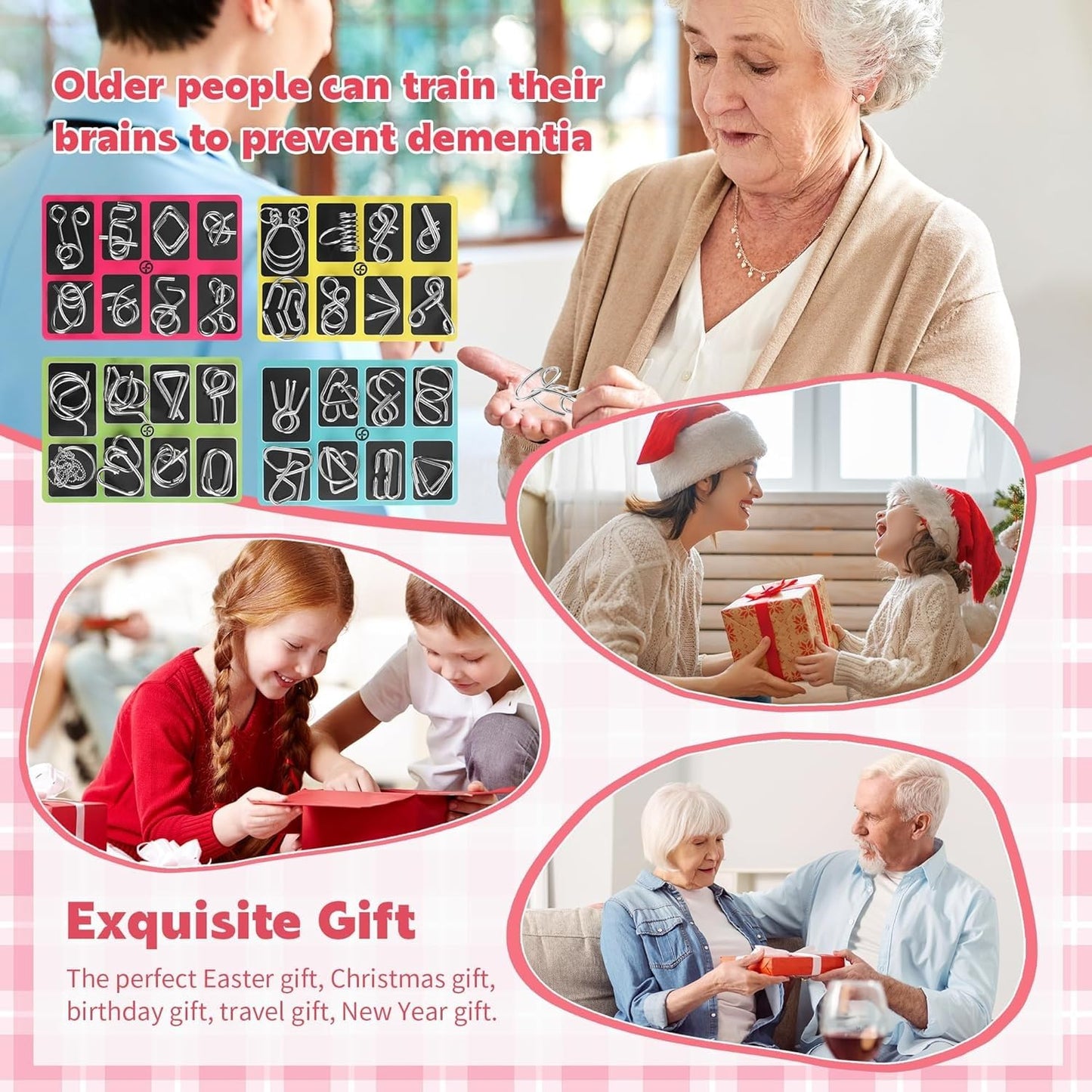 8-Piece Metal Puzzle Set – Brain Teasers for Endless Fun & Mental Challenge