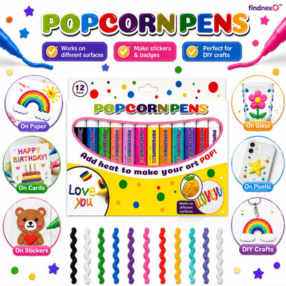 3D Relief Art Pen SET OF 12 – Turn Flat Drawings Into Touchable 3D Art