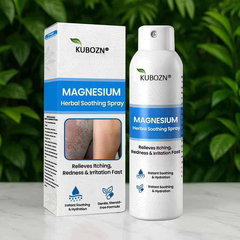 KUBOZN® Magnesium Herbal Spray – Fast Relief for Psoriasis & Eczema | No-Rub, Steroid-Free (IMPORTED)