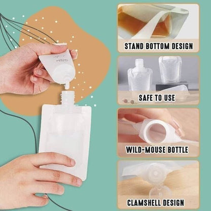 Portable Travel Fluid Makeup Packing Bag - Pack Of 5