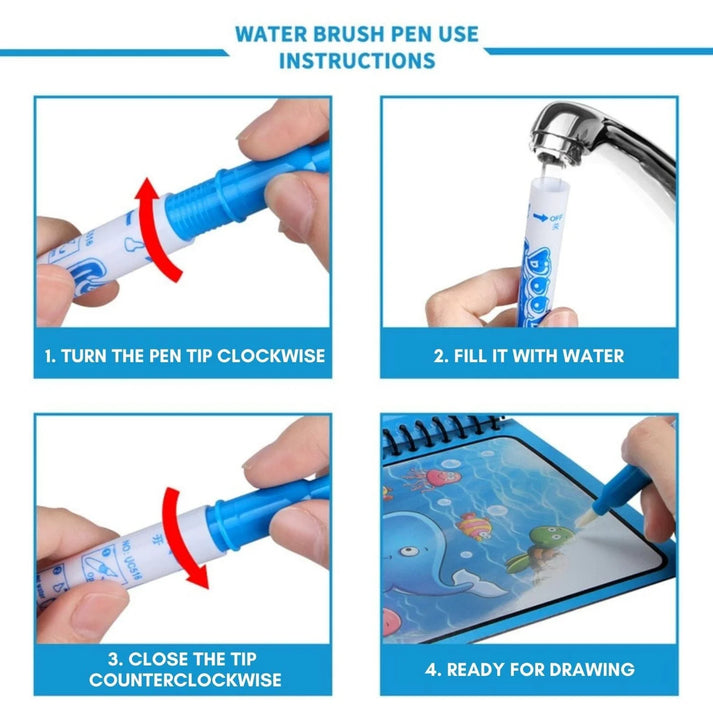 Reusable Magic Water Books (Pack of 4)