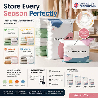 Vacuum Storage Bags – Press & Seal (Pack Of 5)