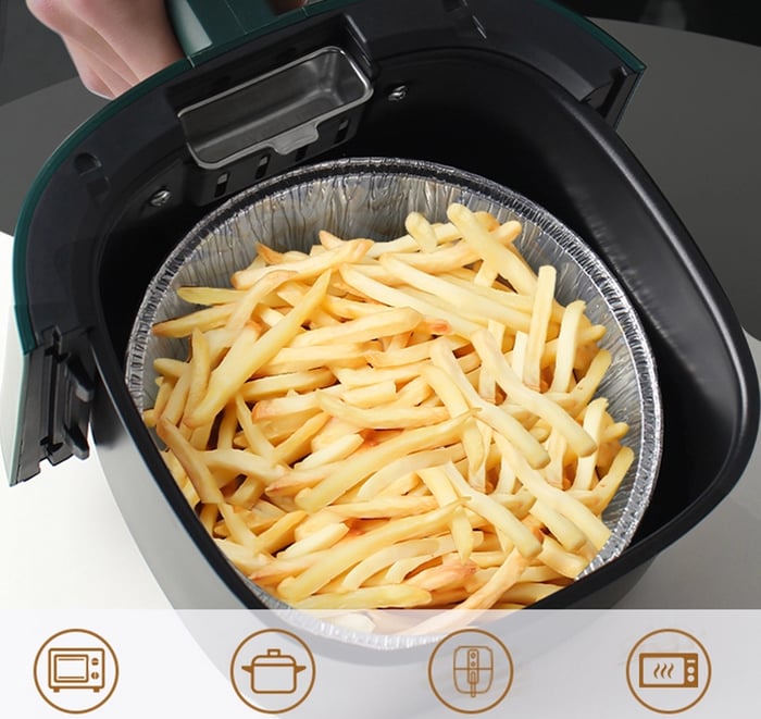 Reusable Aluminum Foil Air Fryer Liners - Pack Of 50