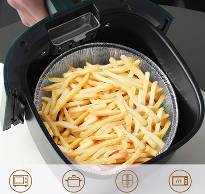 Reusable Aluminum Foil Air Fryer Liners - Pack Of 50