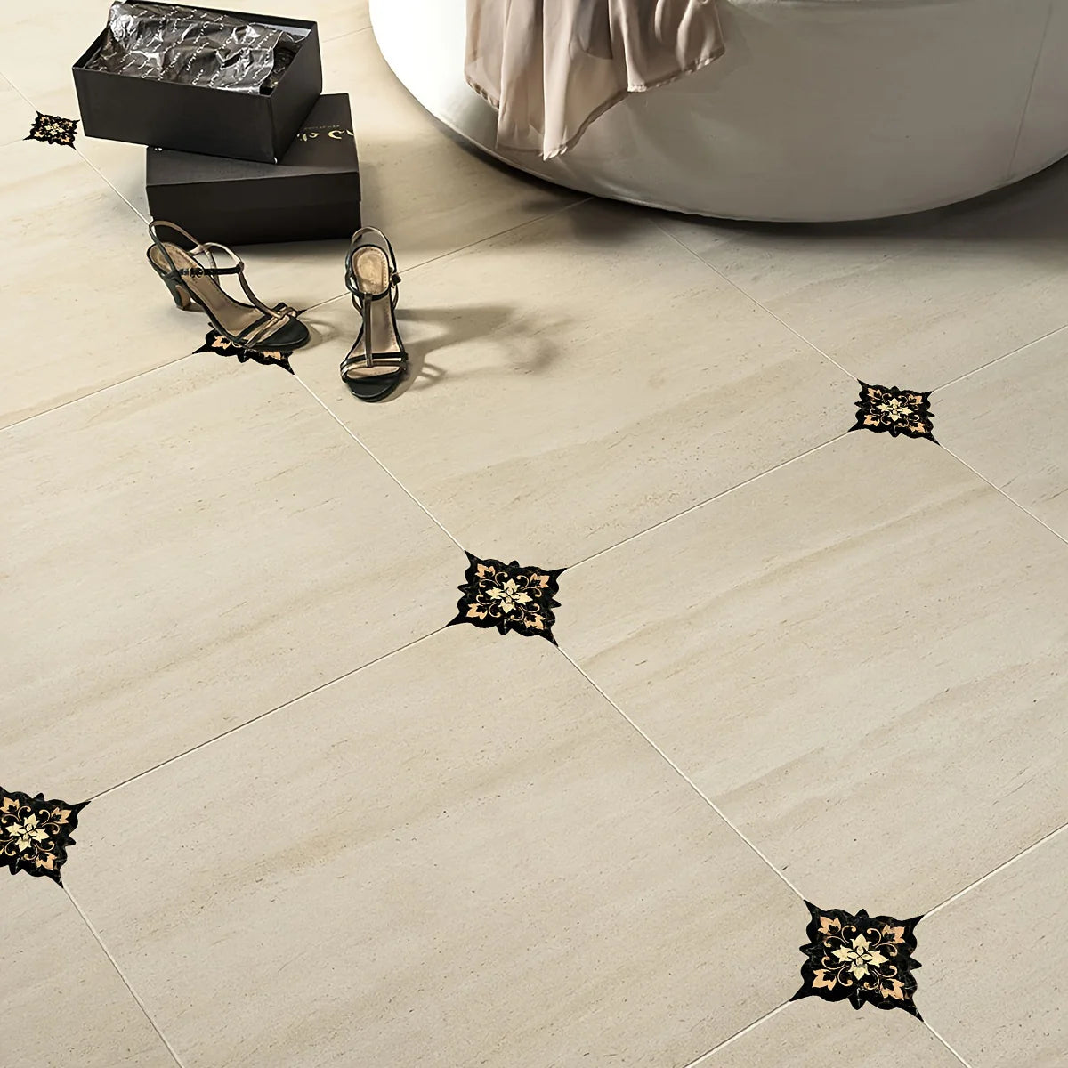 Moroccan Printed Tile Line Stickers - 21 Pcs