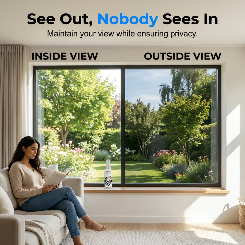 Reflective Window Spray | One-Way Mirror Privacy Shield for Home & Car